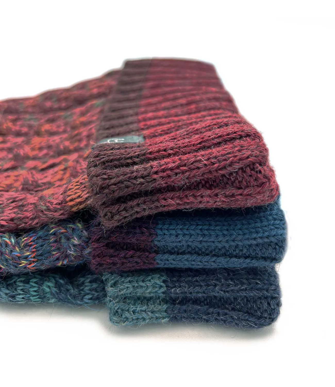 NEW! Alpaca Beanie - Braided - Scarlet