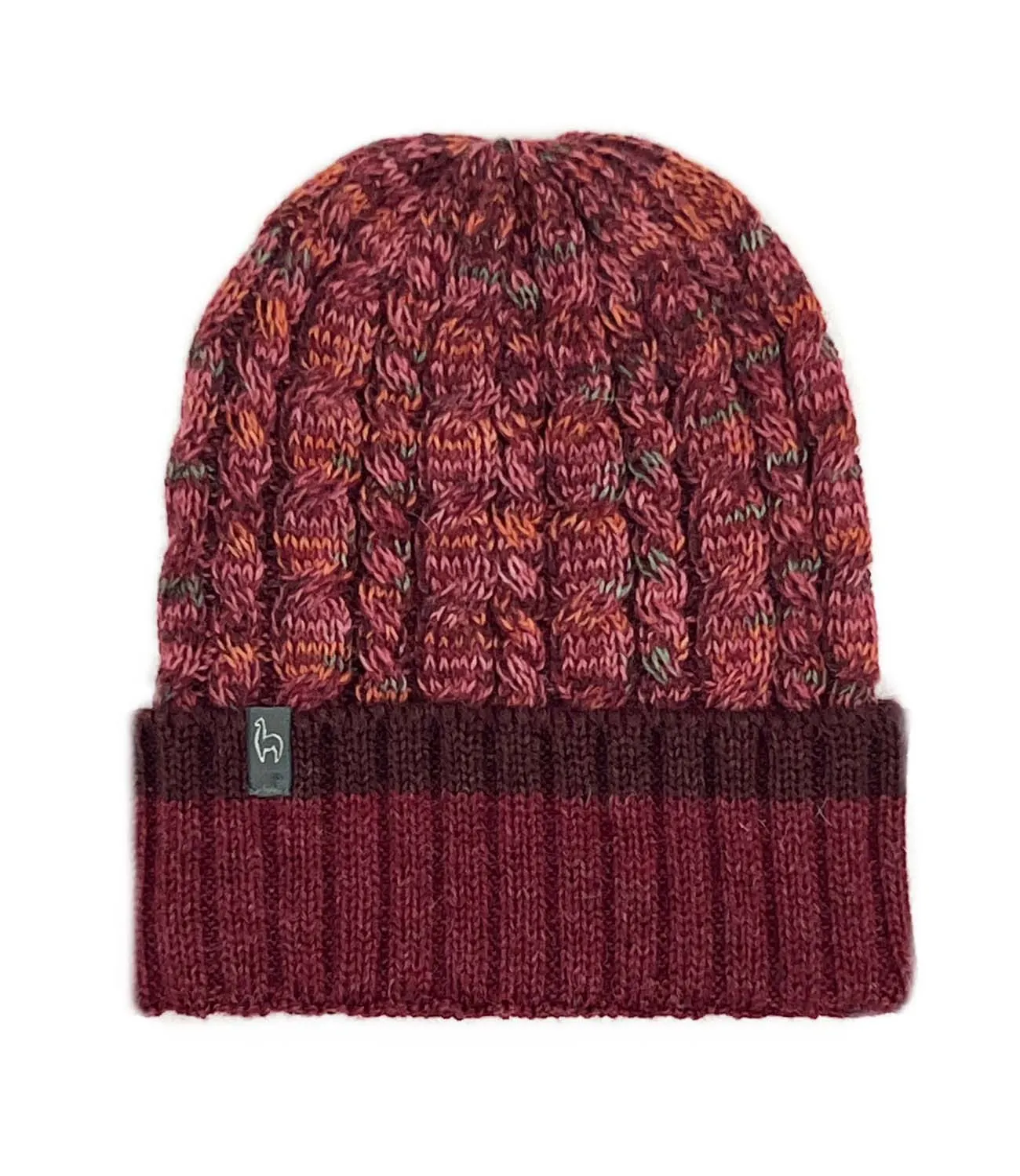 NEW! Alpaca Beanie - Braided - Scarlet