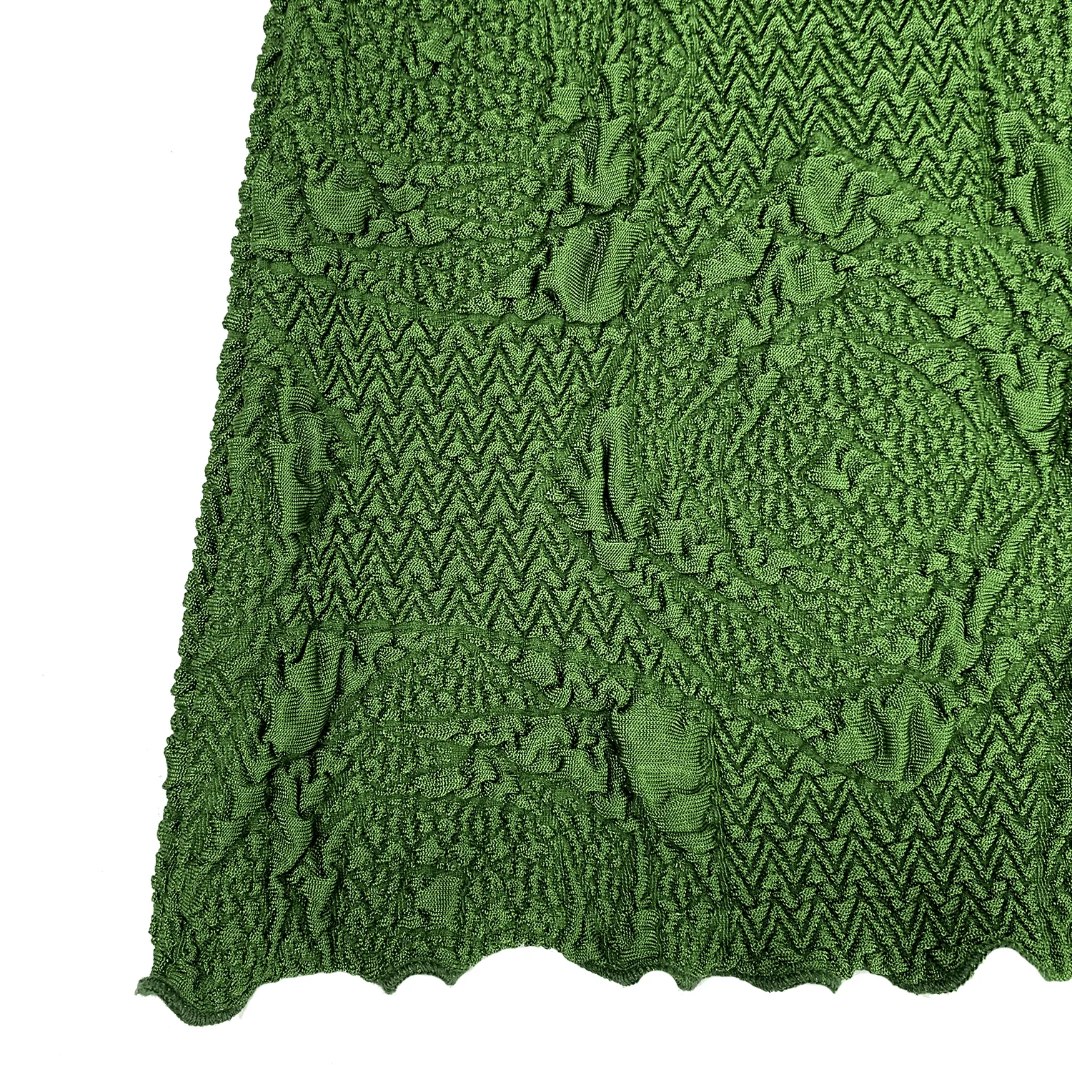 Palm Green Lyrac Textured Charming Tank Top