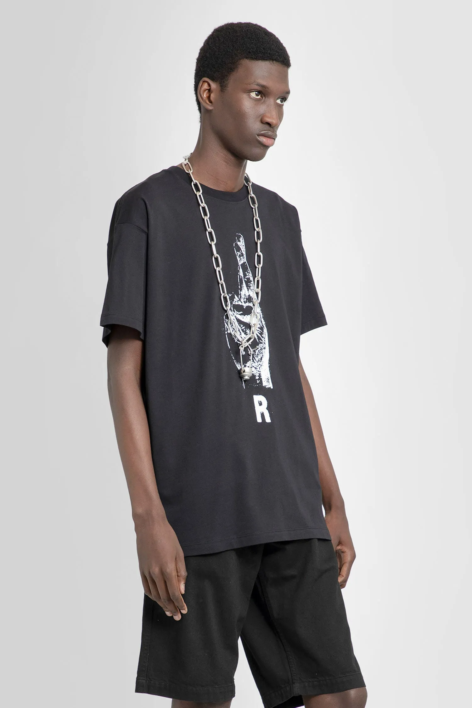 RAF SIMONS MAN BLACK T-SHIRTS & TANK TOPS