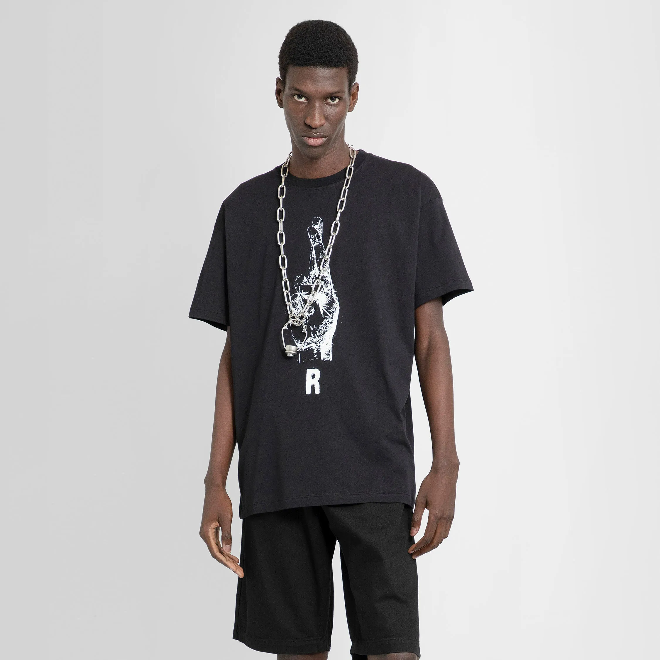 RAF SIMONS MAN BLACK T-SHIRTS & TANK TOPS