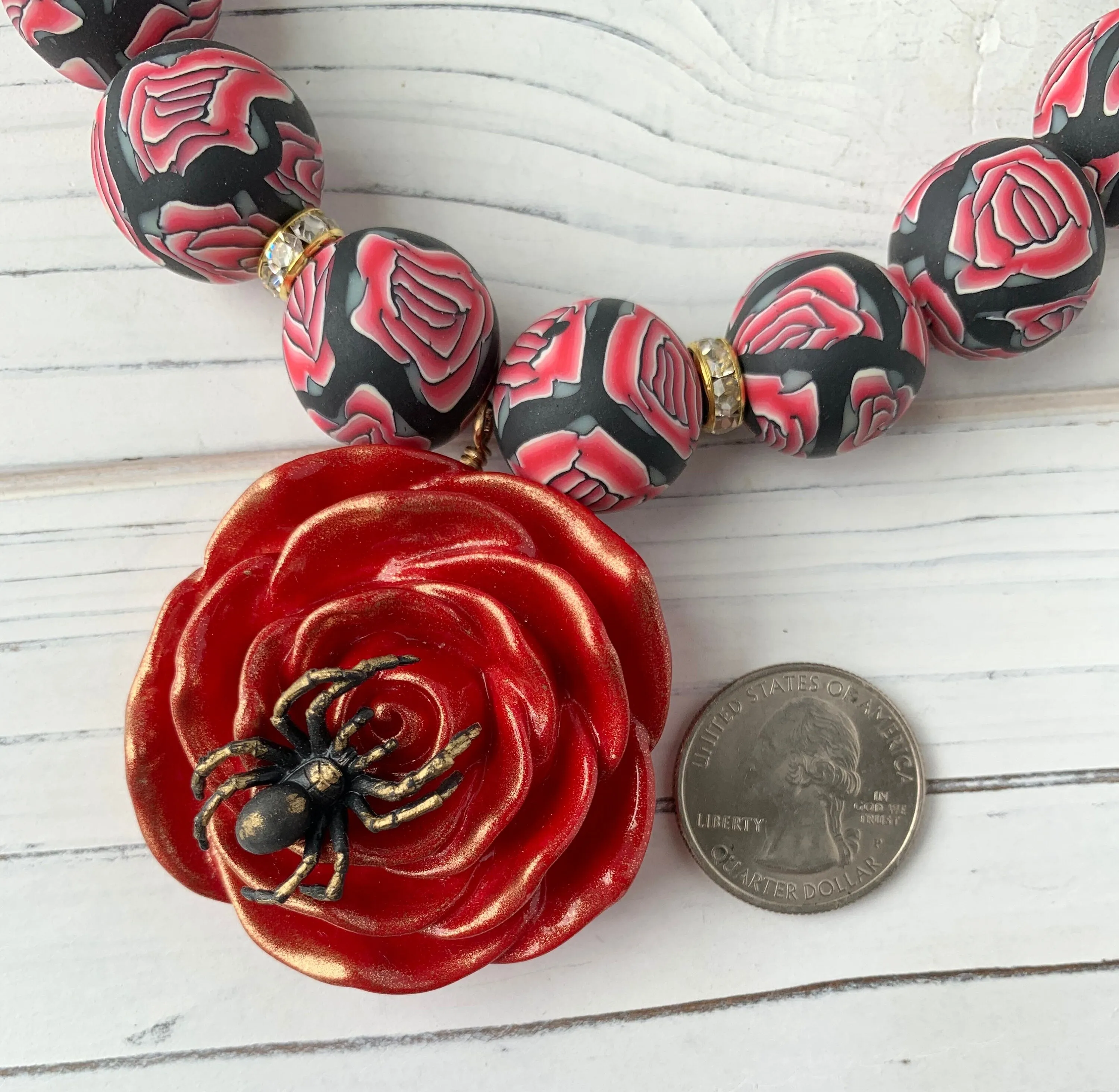 Roses Are Red Statement Necklace