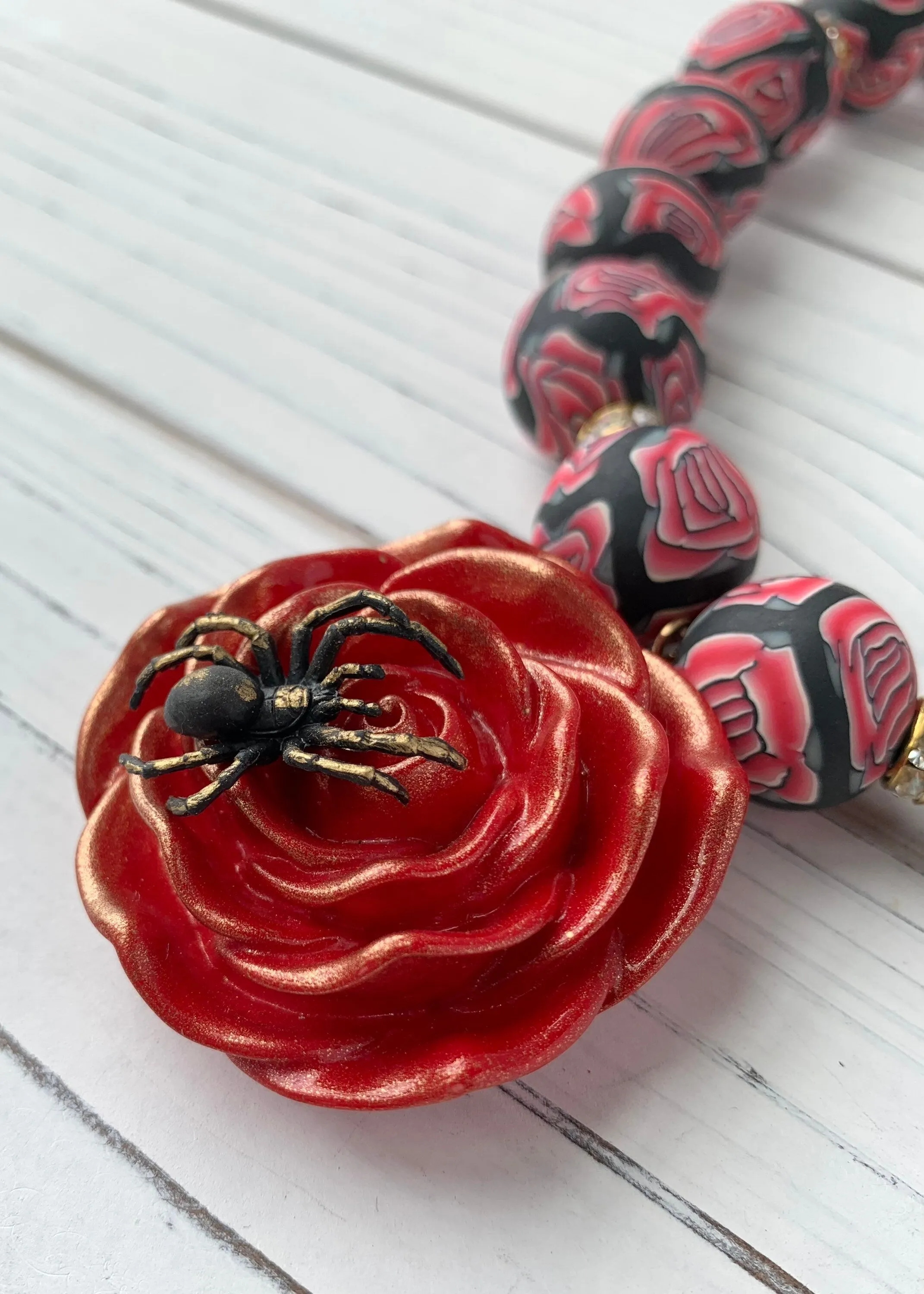 Roses Are Red Statement Necklace