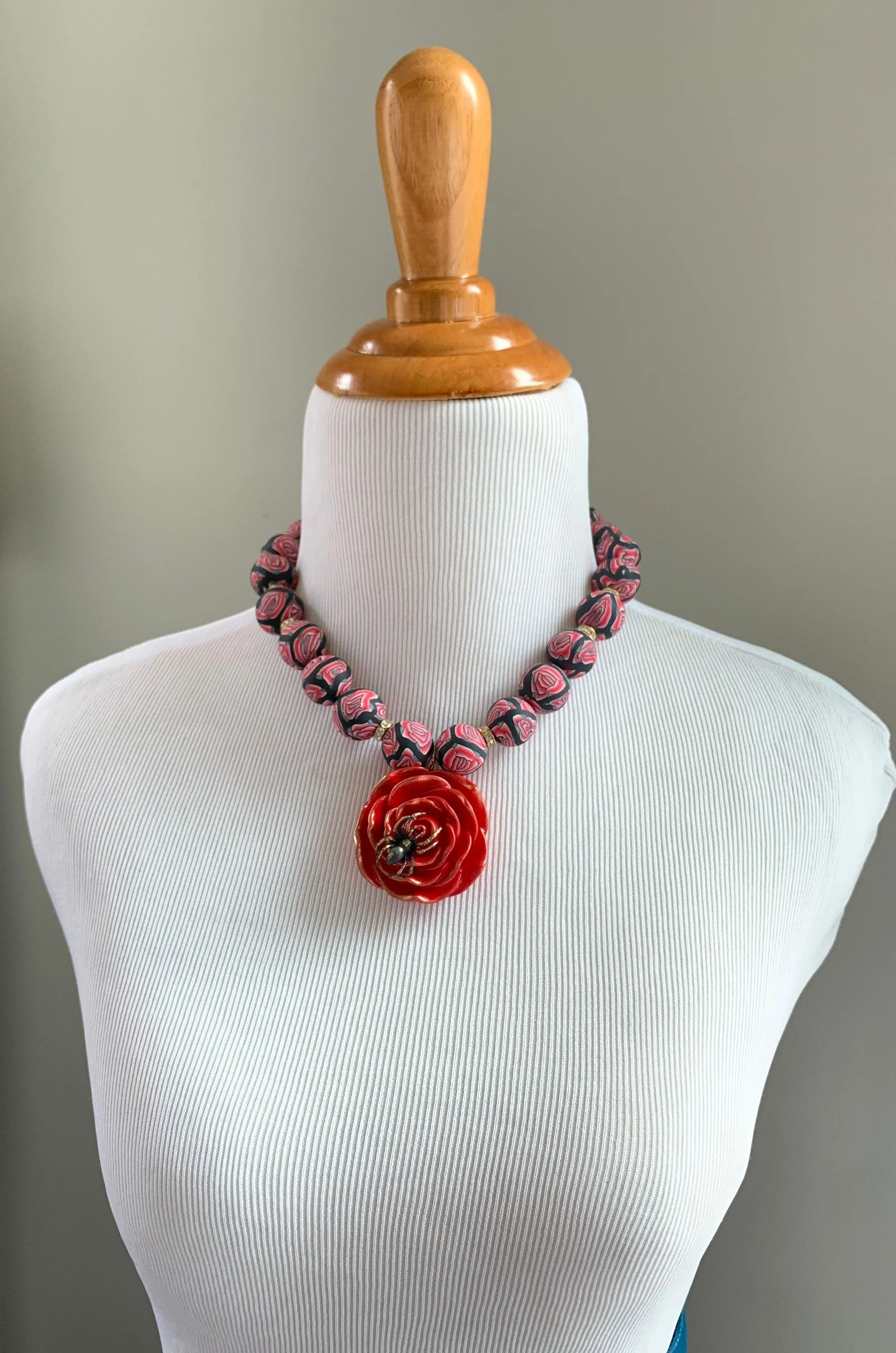 Roses Are Red Statement Necklace