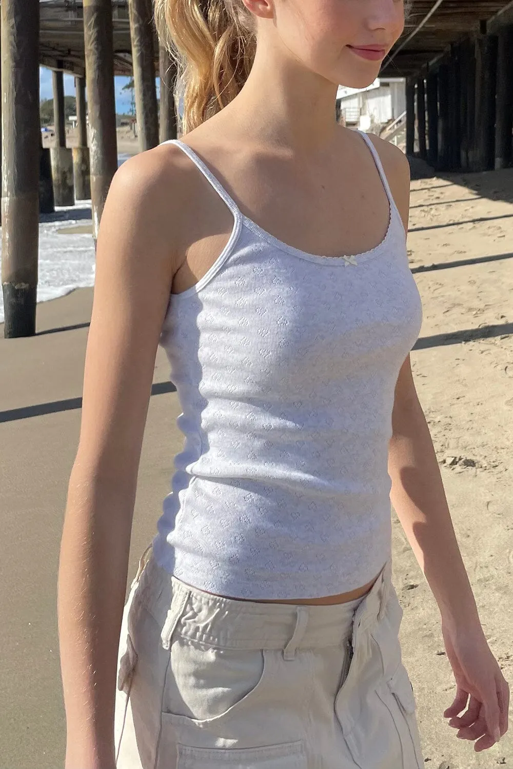 Skylar Heart Eyelet Tank