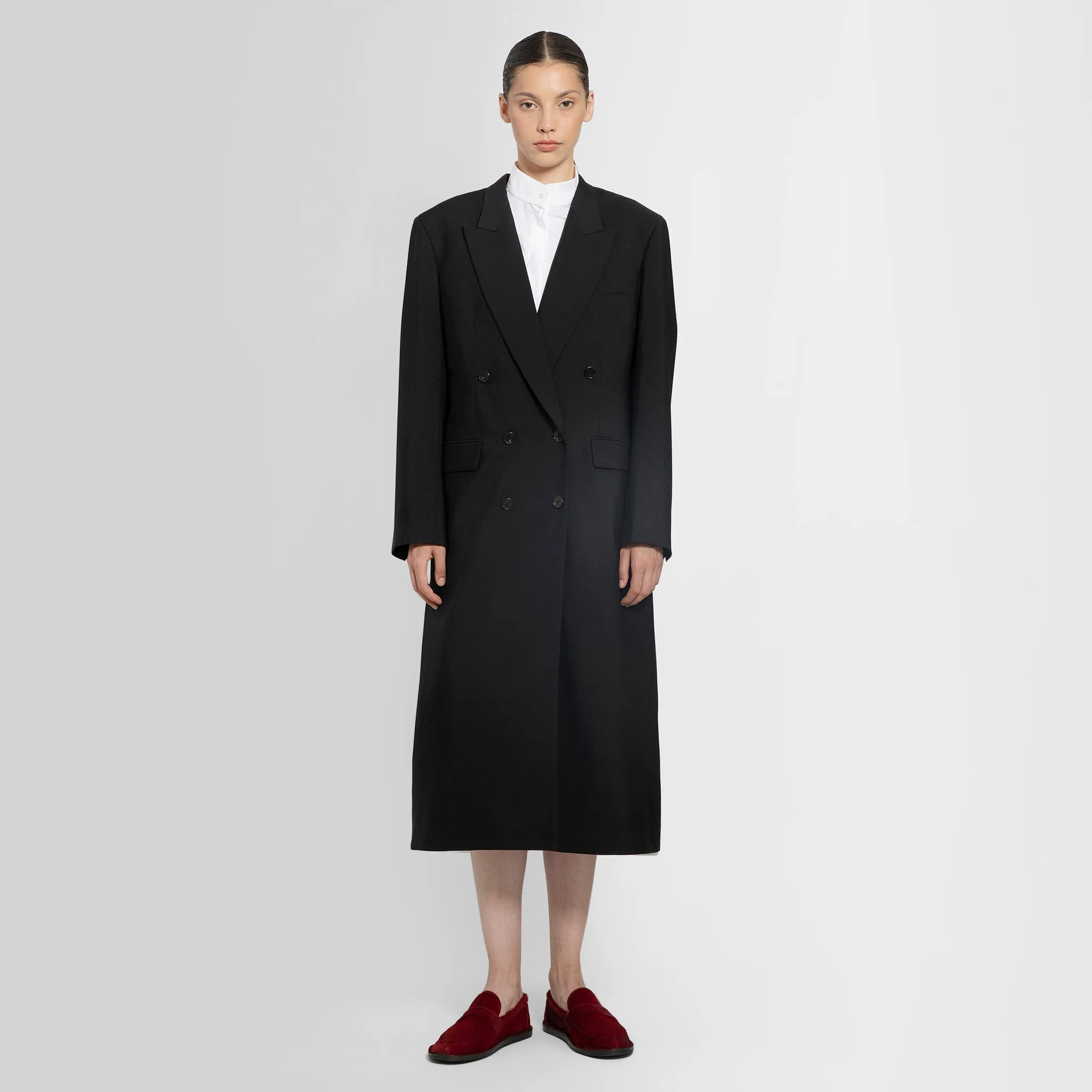 THE ROW WOMAN BLACK COATS
