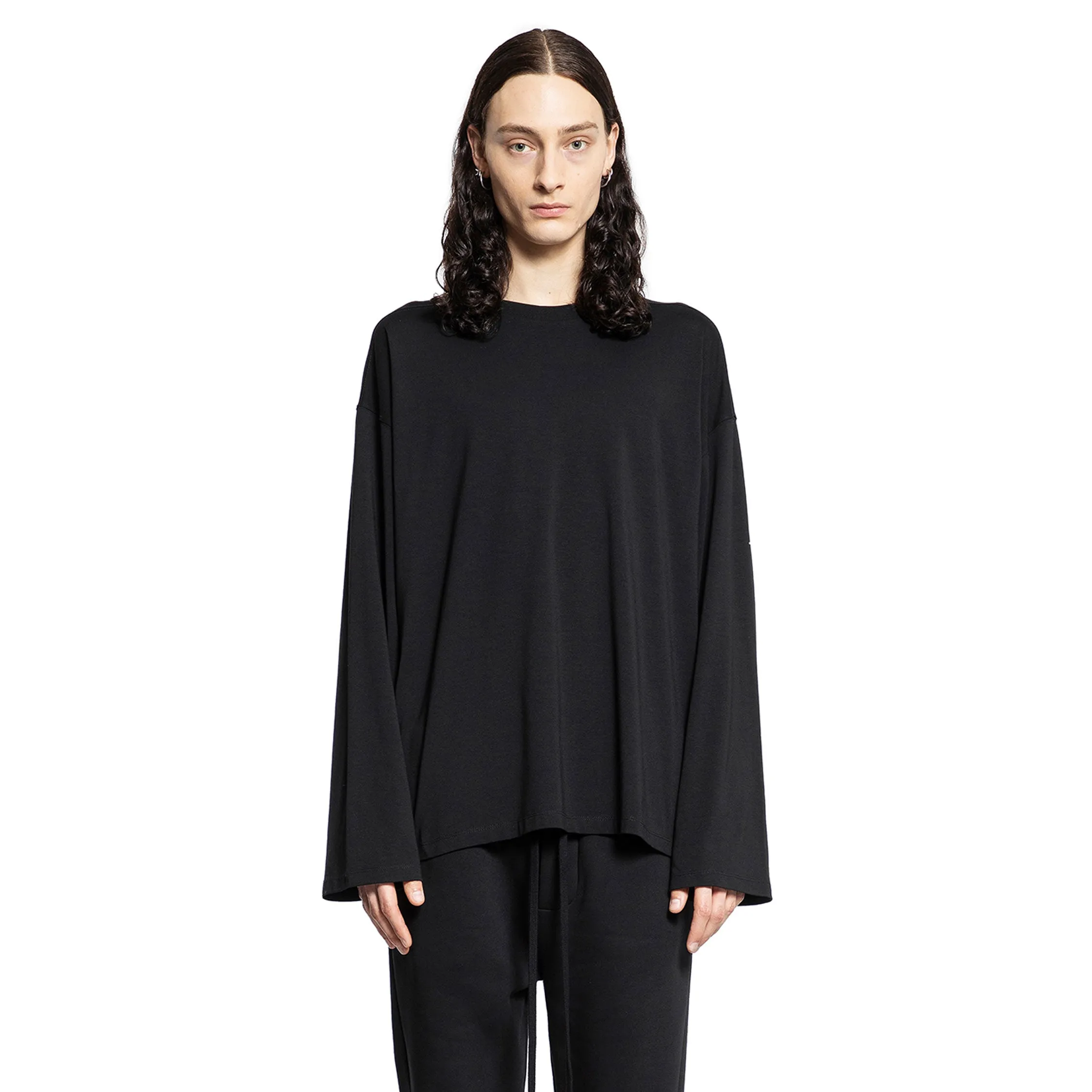 THOM KROM MAN BLACK T-SHIRTS & TANK TOPS