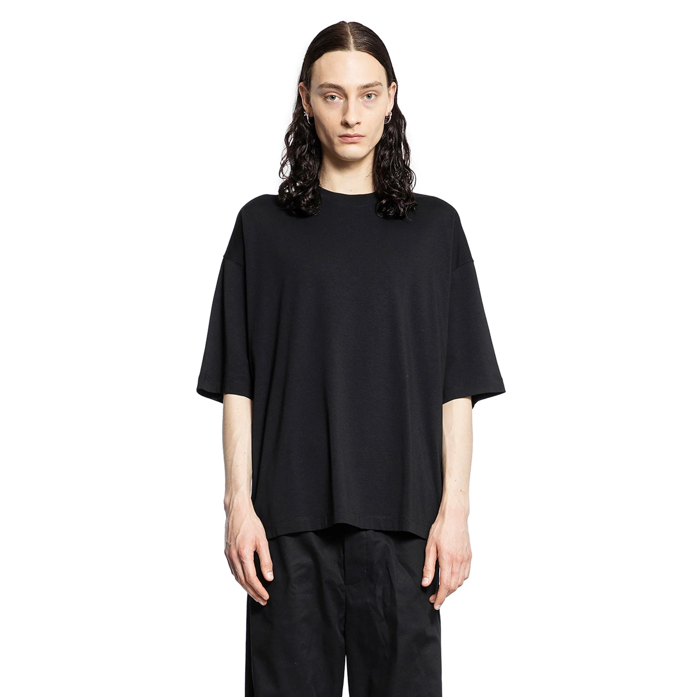 THOM KROM MAN BLACK T-SHIRTS & TANK TOPS