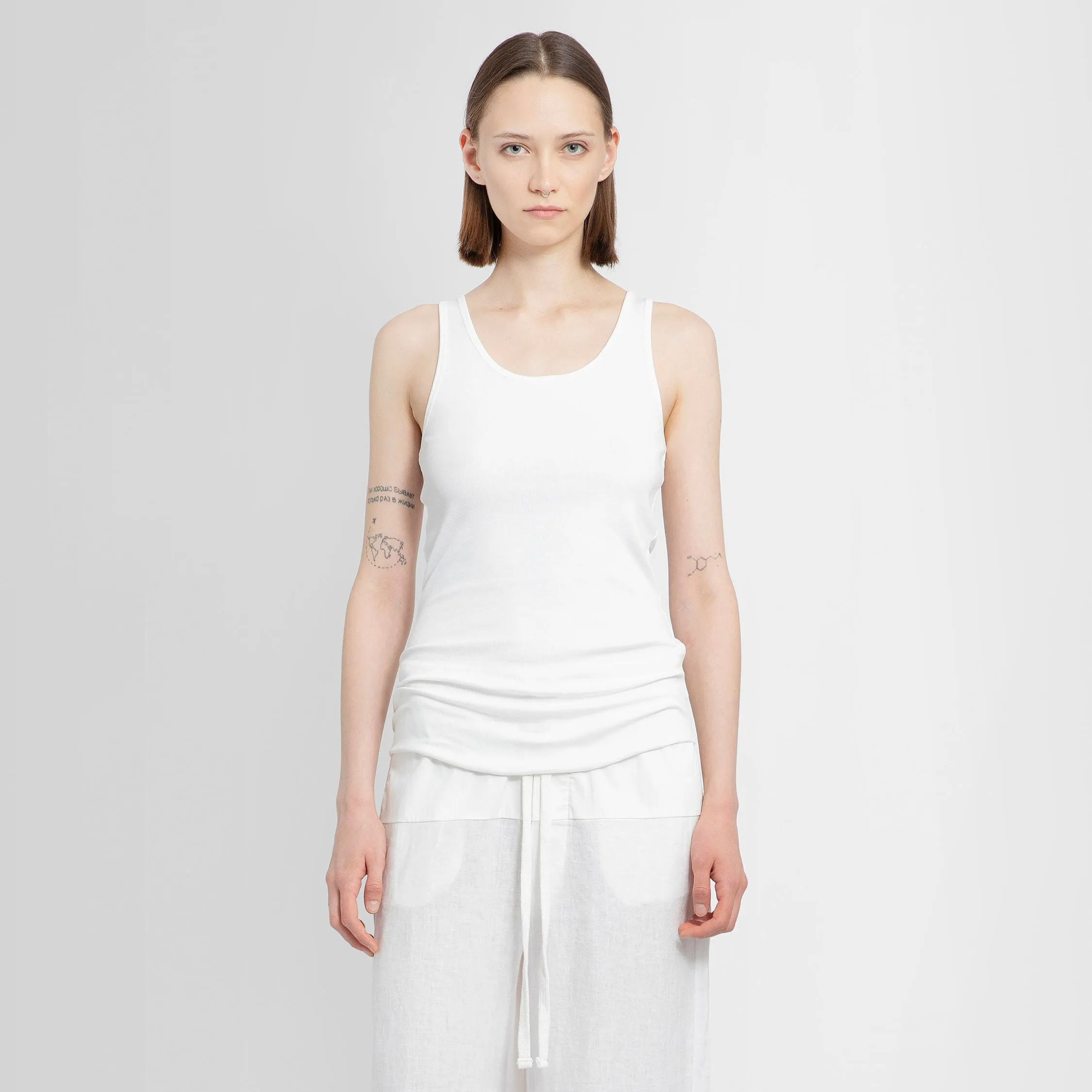 THOM KROM WOMAN WHITE T-SHIRTS & TANK TOPS