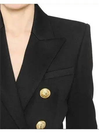 Women’s Double-Breasted Blazer Jacket in Black or White