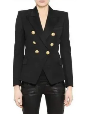 Women’s Double-Breasted Blazer Jacket in Black or White