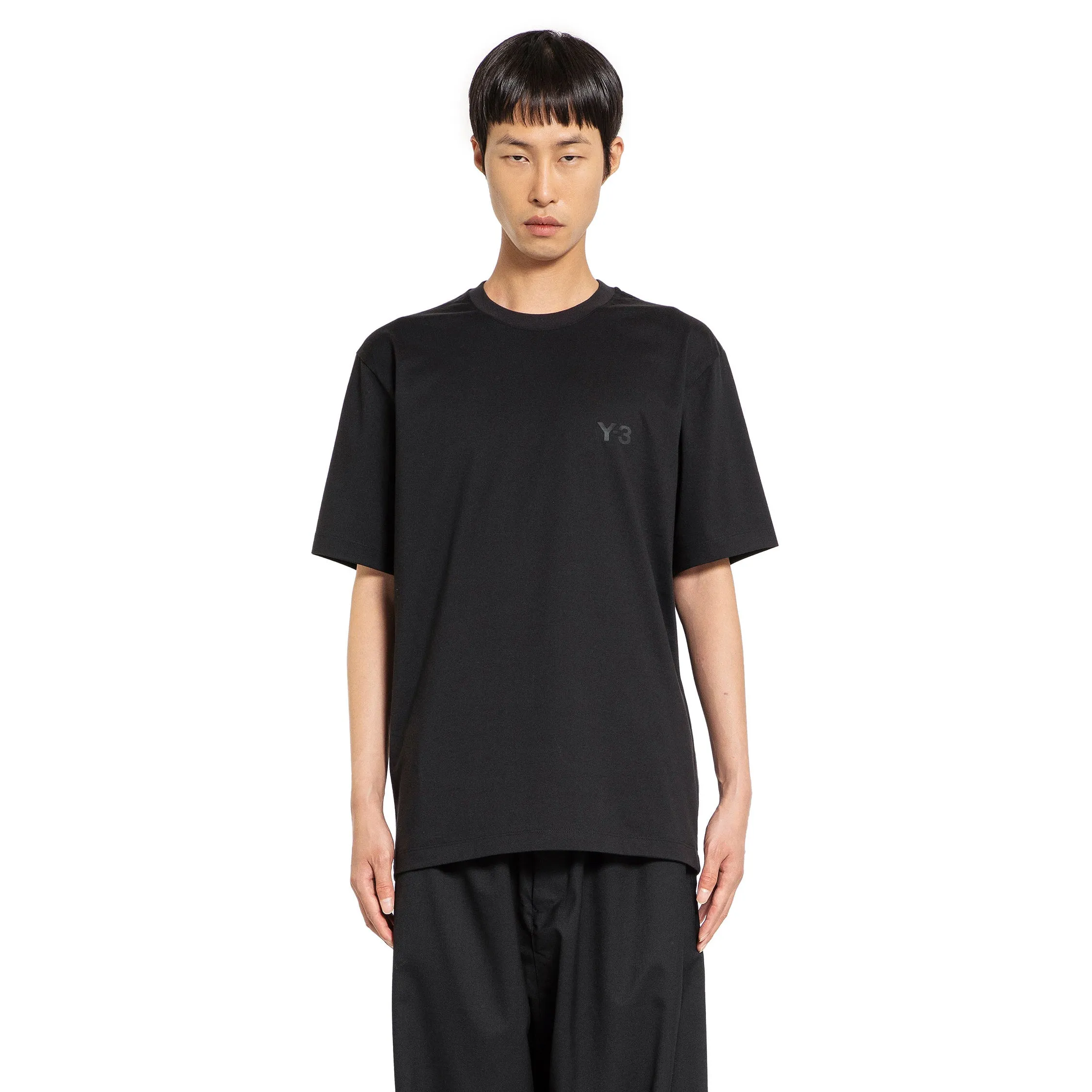 Y-3 MAN BLACK T-SHIRTS & TANK TOPS