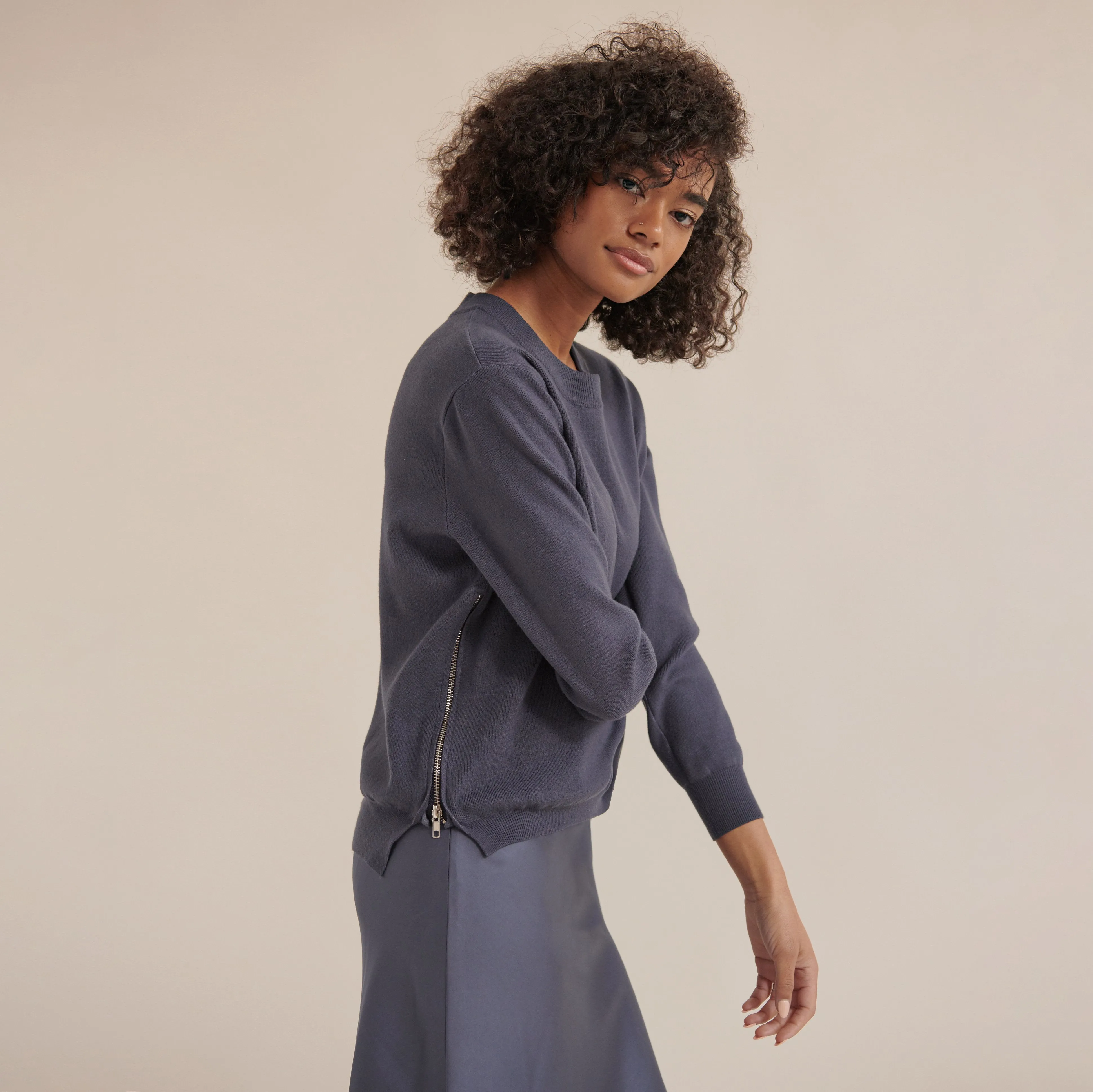 Yara Side-Zip Sweater
