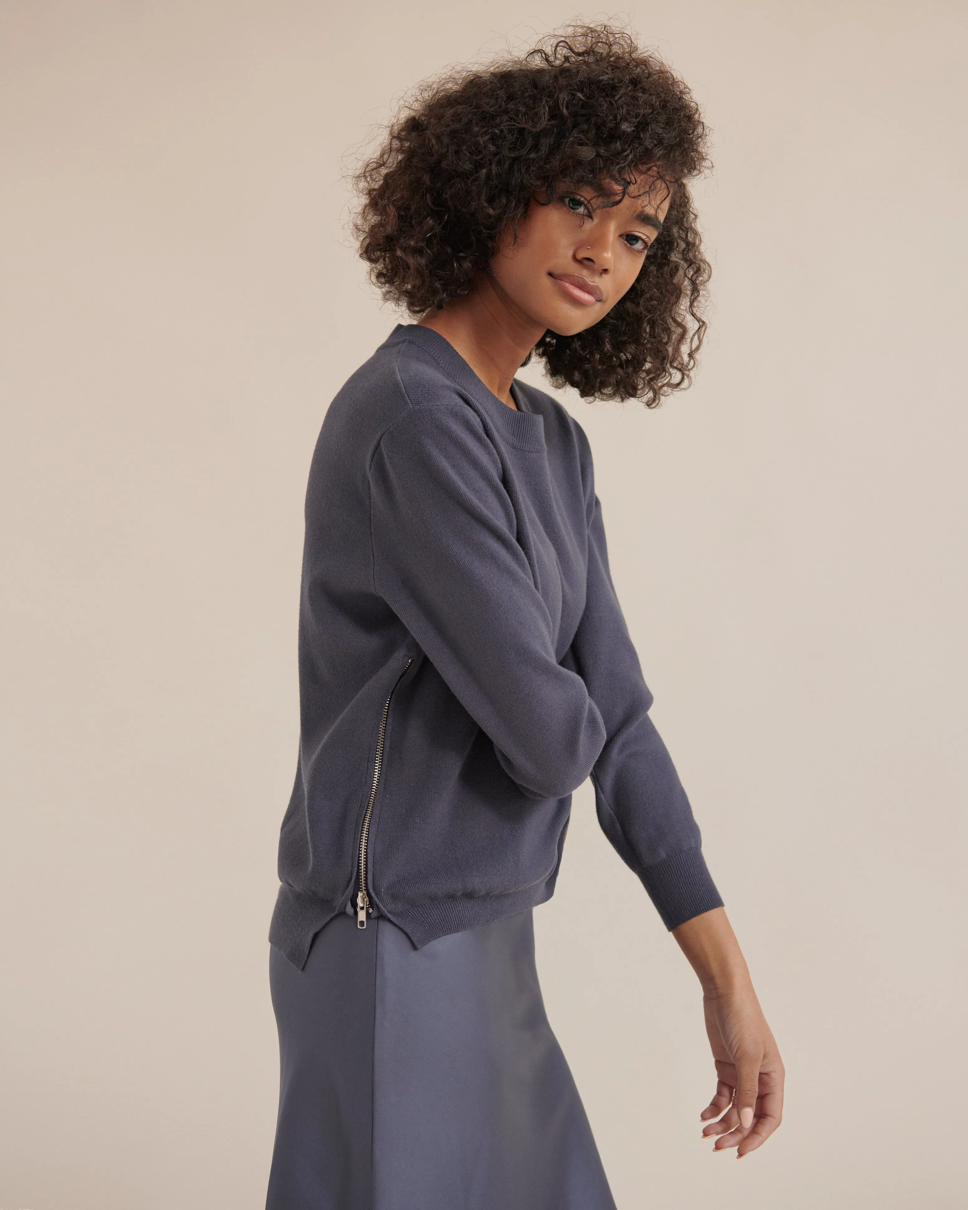 Yara Side-Zip Sweater
