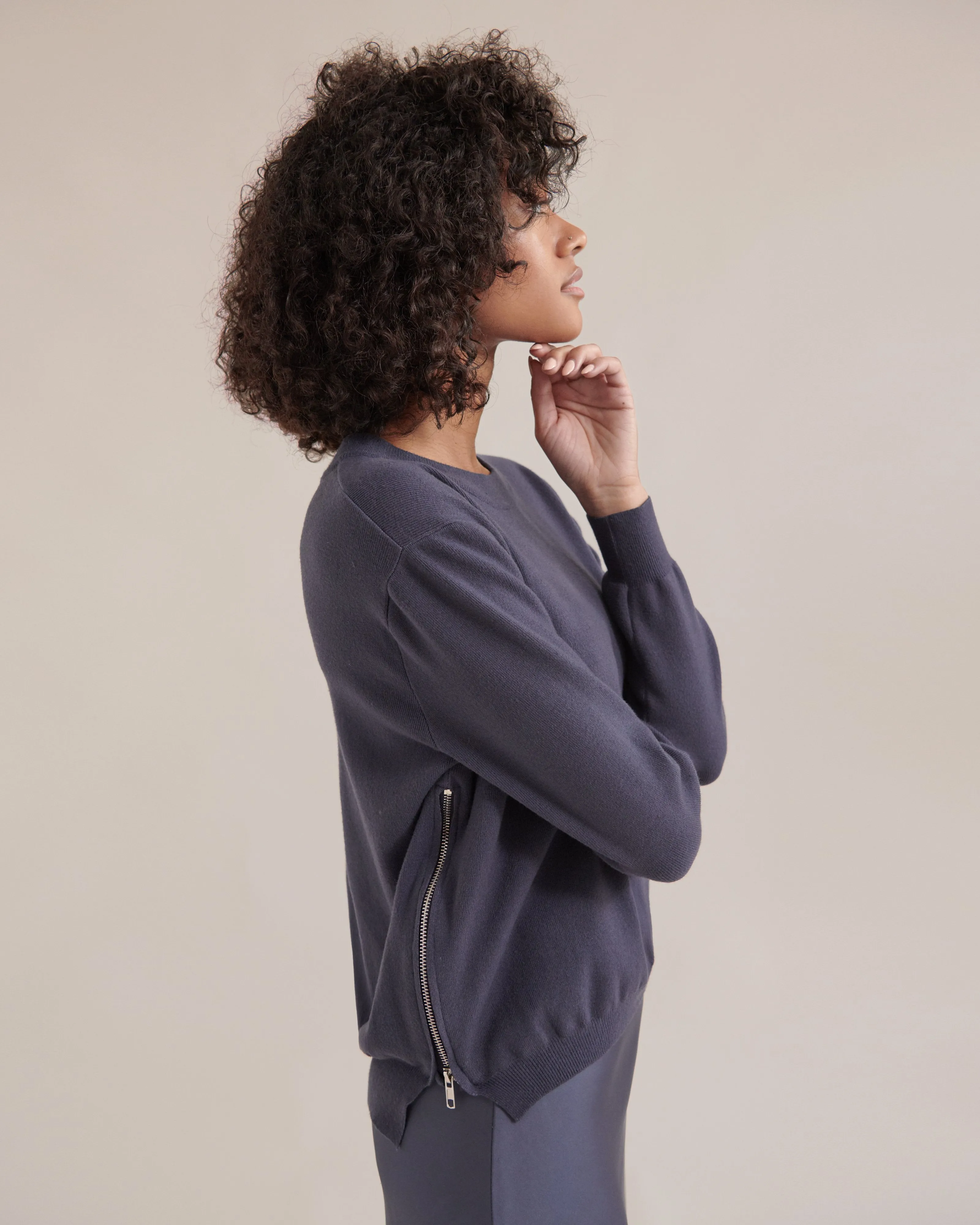 Yara Side-Zip Sweater